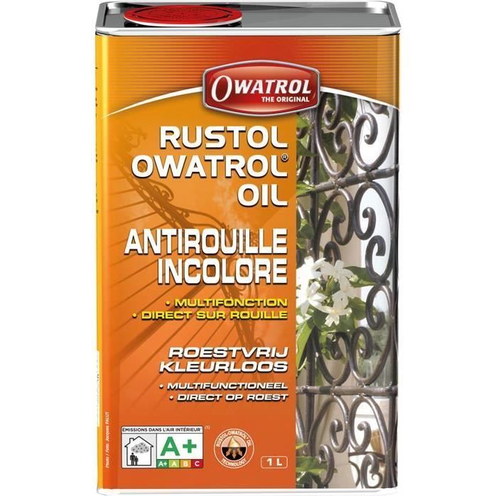 OWATROL RUSTOL Färglös rostskyddsmedel, penetrerande roststopp för metall-, plast-, glas- och träytor, grundfärg och underlack, lack