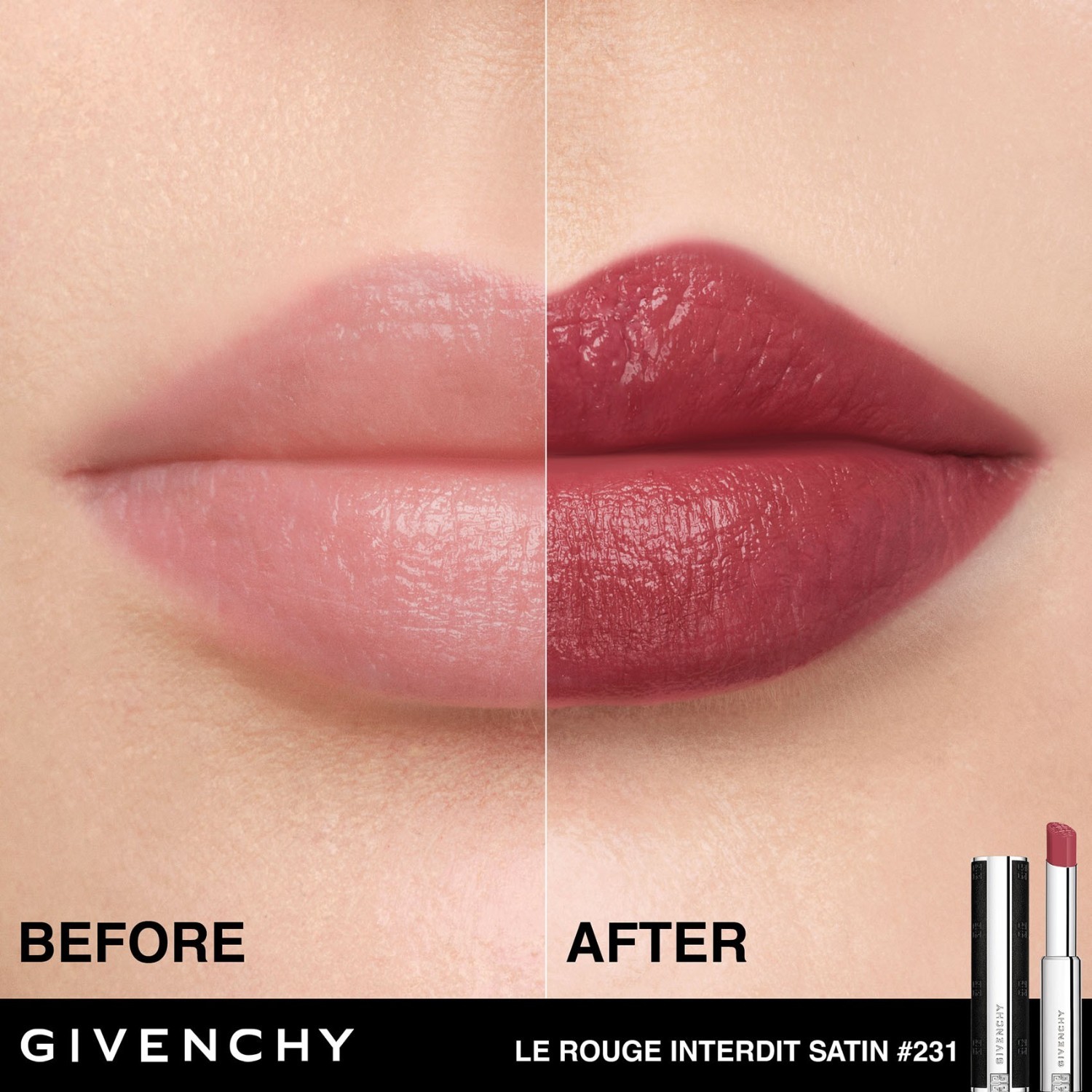 Lūpų dažai LE ROUGE INTERDIT SATIN - 2,7 g