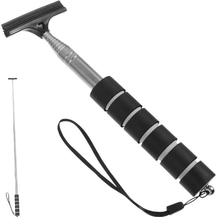 Essuie-glace extensible 21,5-96 cm avec manche en plastique, rétractable et portable, pour vitres de voiture, pour temps pluvieux
