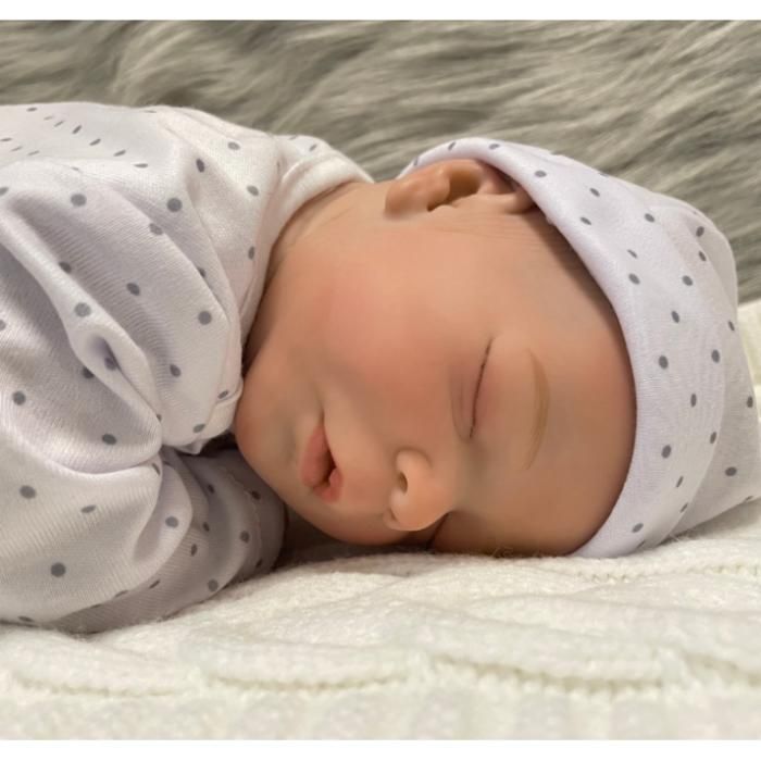 Bambola realistica in vinile - Neonato dall'aspetto realistico - Realizzata a mano - Regalo di Natale ideale per bambini - 43 cm - Maschio