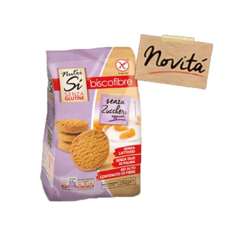 NUTRIFREE NutriSì Biscofibre zonder suiker en zonder gluten 250 g