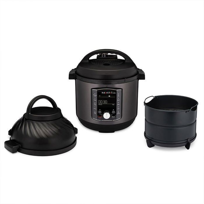 Instant Pot Pro Crisp 11-i-1 elektrisk multikoker - svart rustfritt stål, 1500 W, 7,6 L - Instant Pot