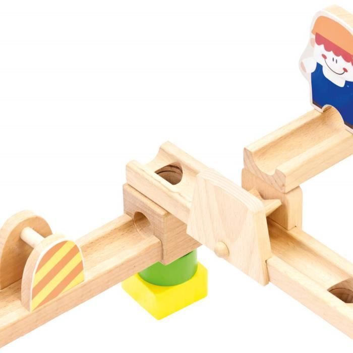 Jeu de construction - Bino - Marble Run - 40 pièces - Bois - Pour enfants à partir de 3 ans