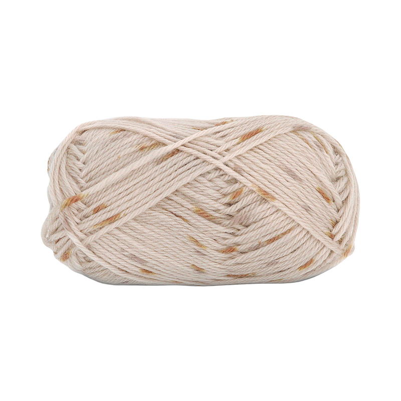 Filato di lana superwash beige/marrone multicolore