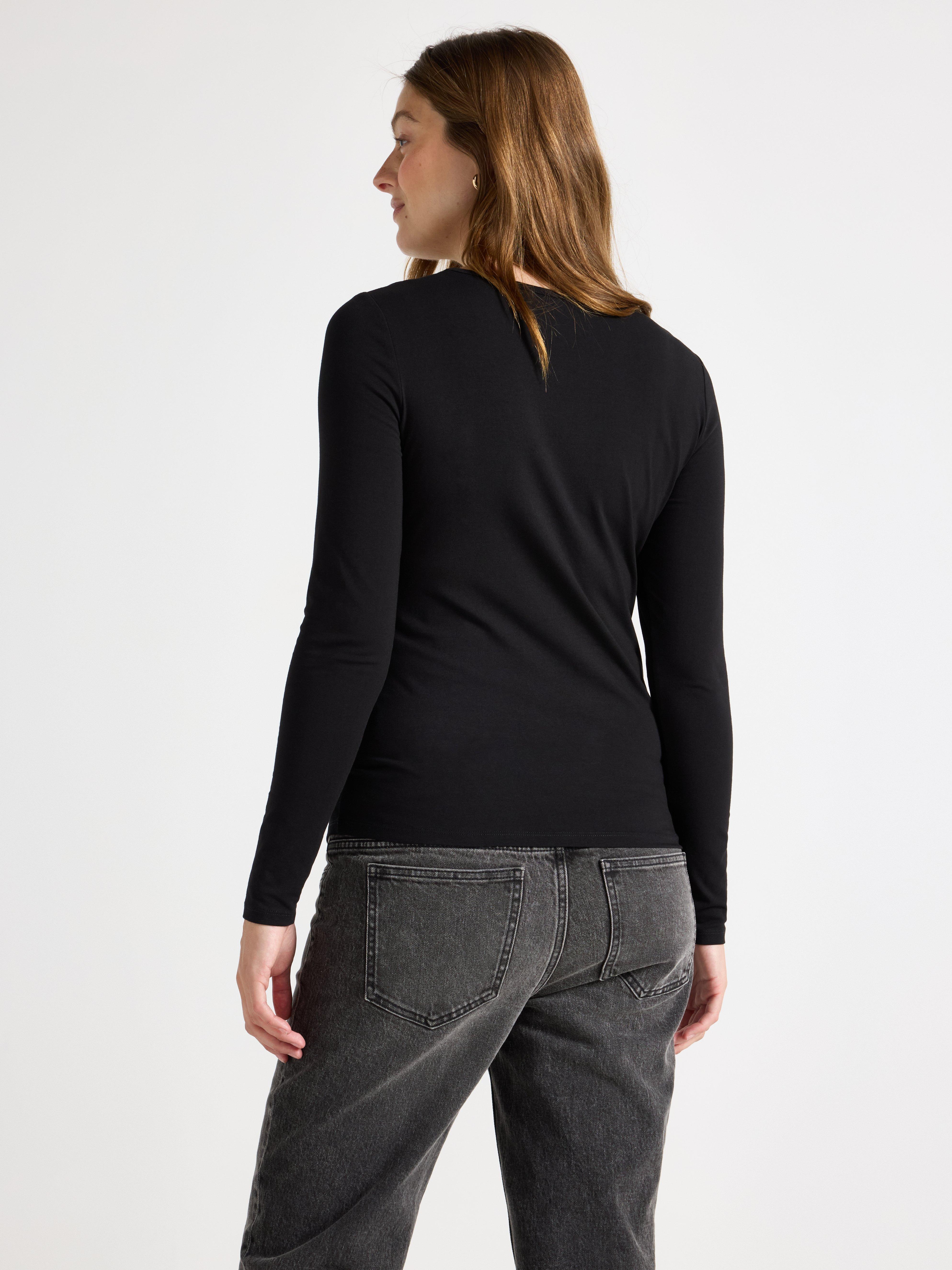Top de lactancia para mamá negro
