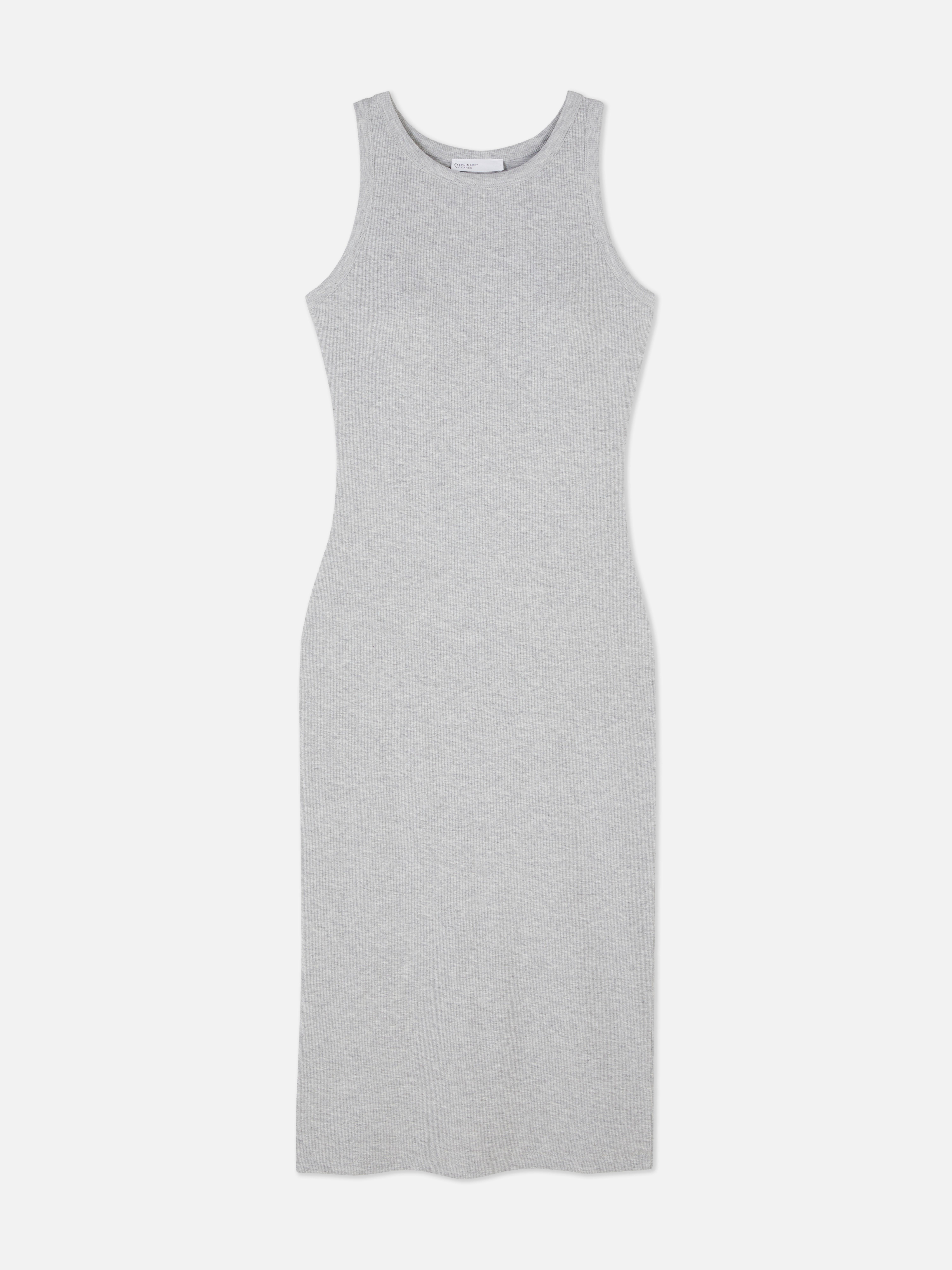 Rochie midi cu spate racer O rochie midi din jerseu cu design cu spate racer