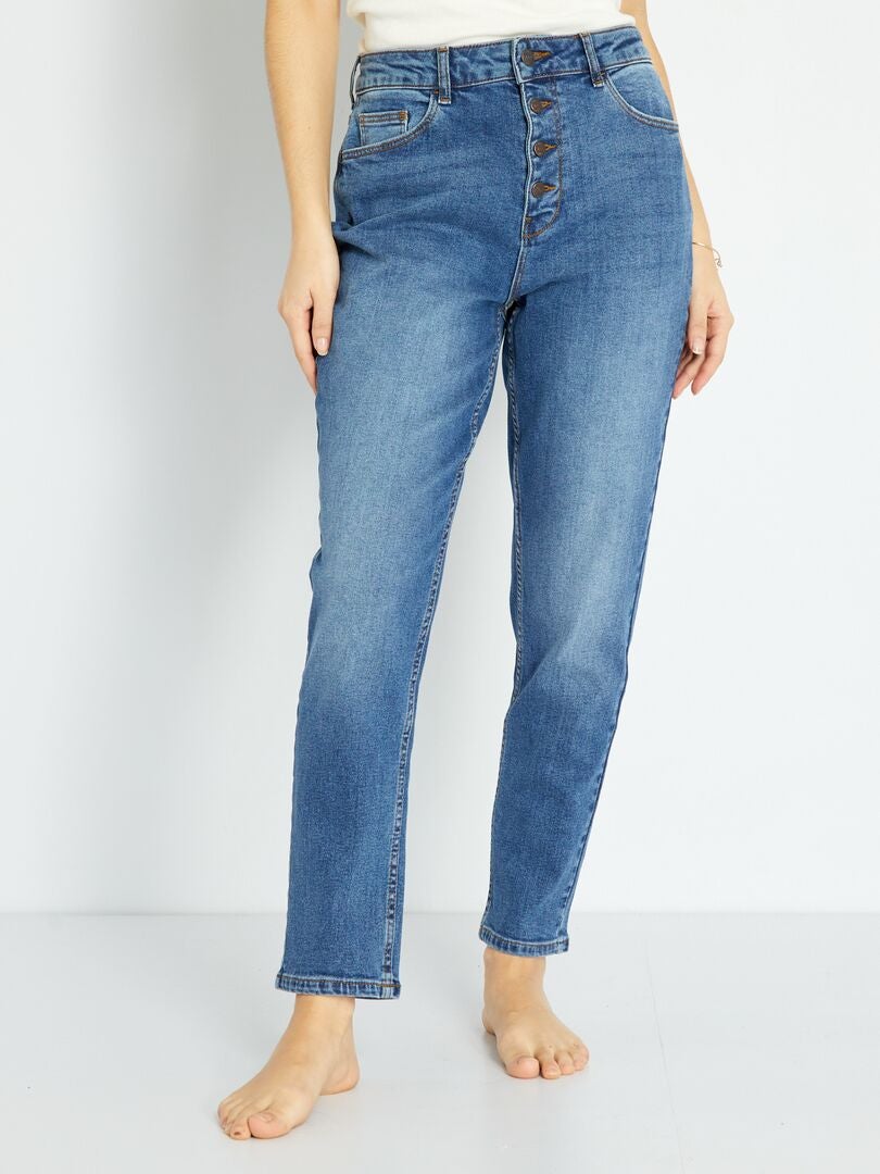 Calça jeans Mom de cintura super alta - L30 - AZUL