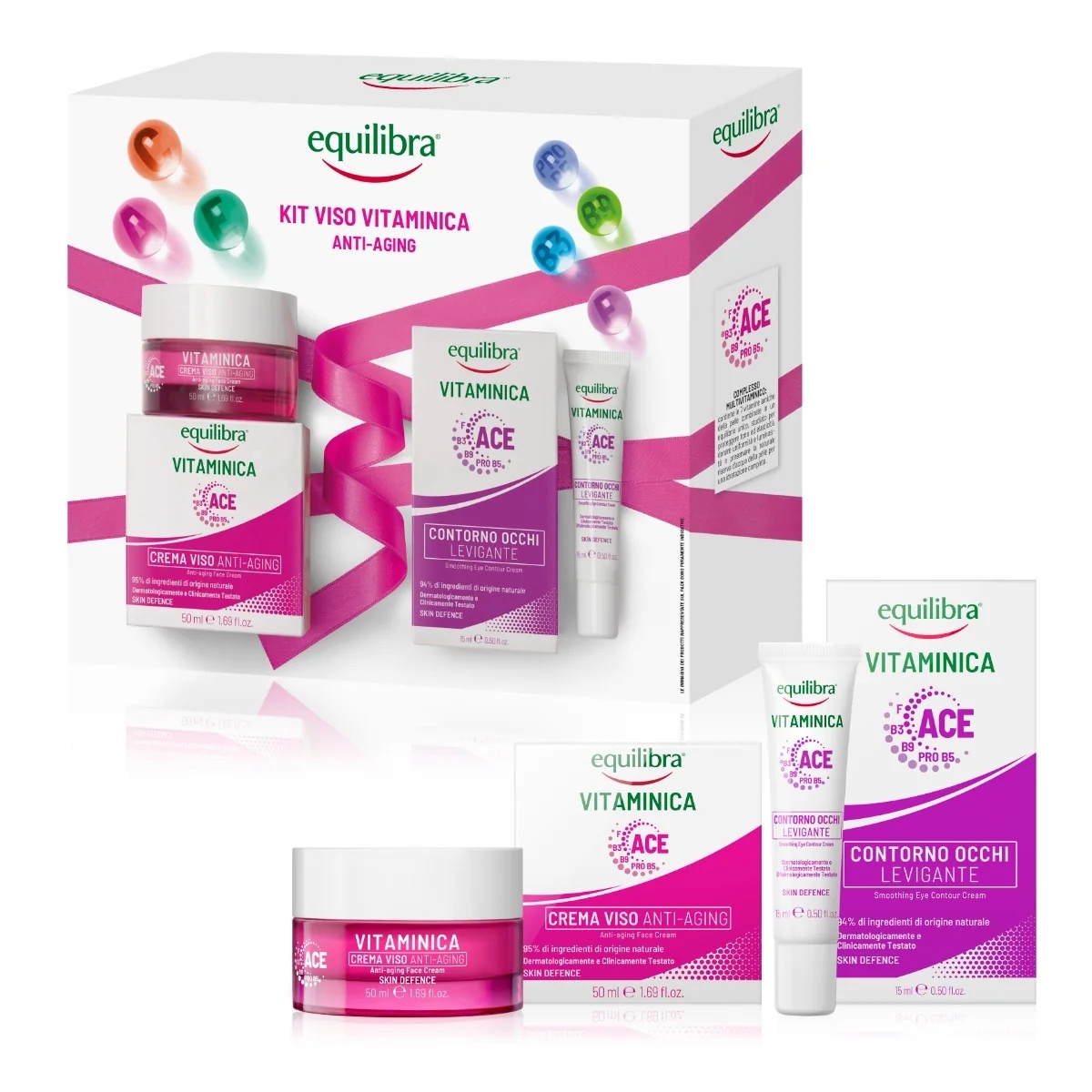 EQUILIBRA Equilibra Vitamine Anti-Aging Gezichtsset Vitamine Anti-Aging Gezichtscrème + Vitamine Verzachtende Oogcrème