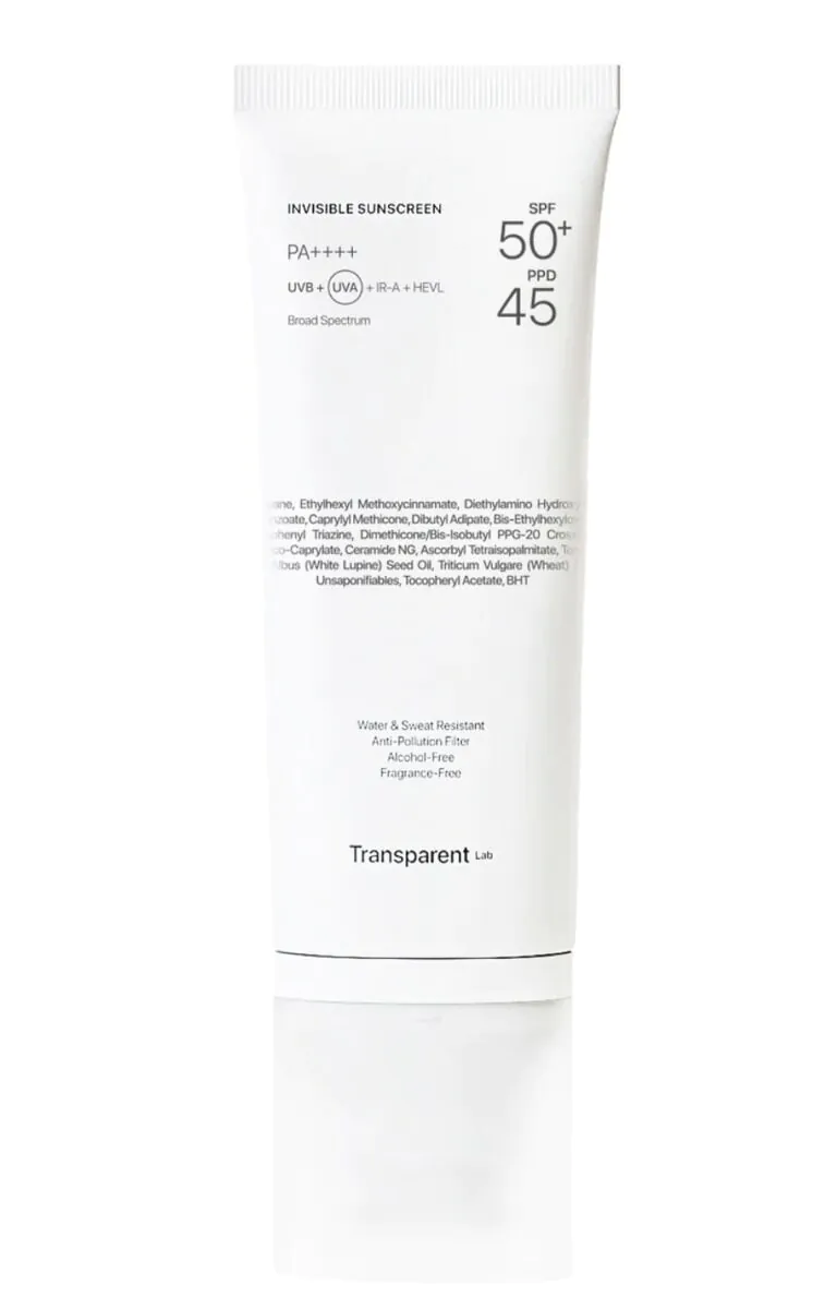 Transparent Lab SPF50+ Invisible - Niewidoczny krem przeciwsłoneczny 100ml