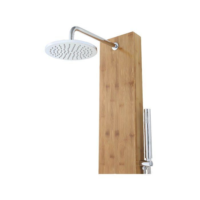 Columna de ducha de hidromasaje de bambú - 20 x 140 cm - SOLAL