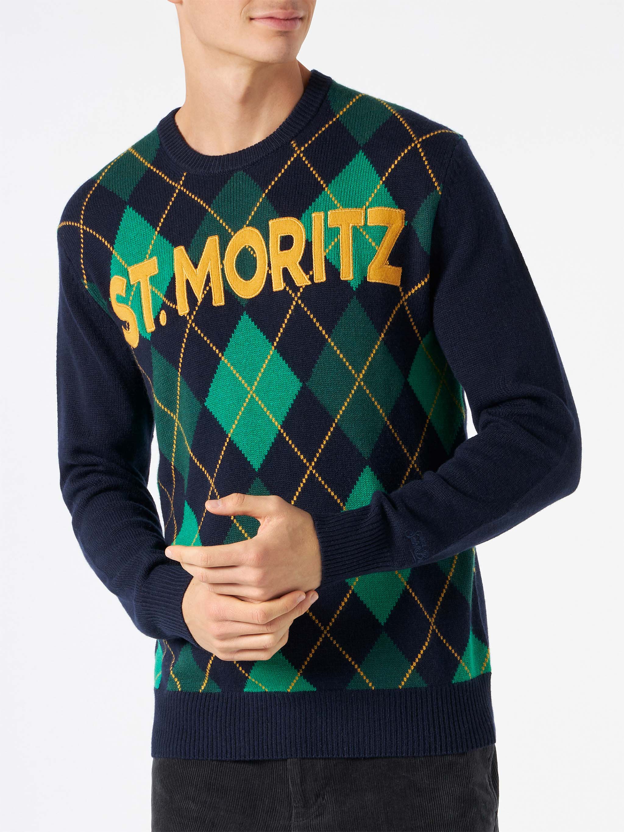 Pull pour homme à motif losanges