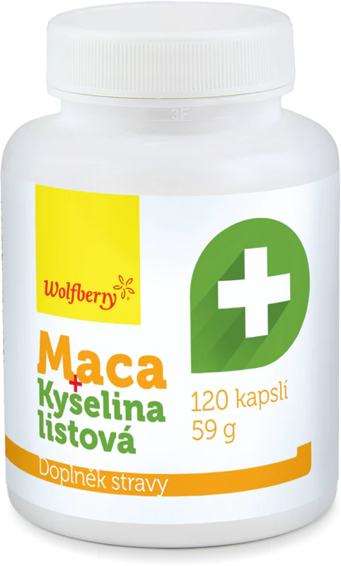 Kapsuly s výživovým doplnkom Wolfberry Maca + kyselina listová na zvýšenie plodnosti