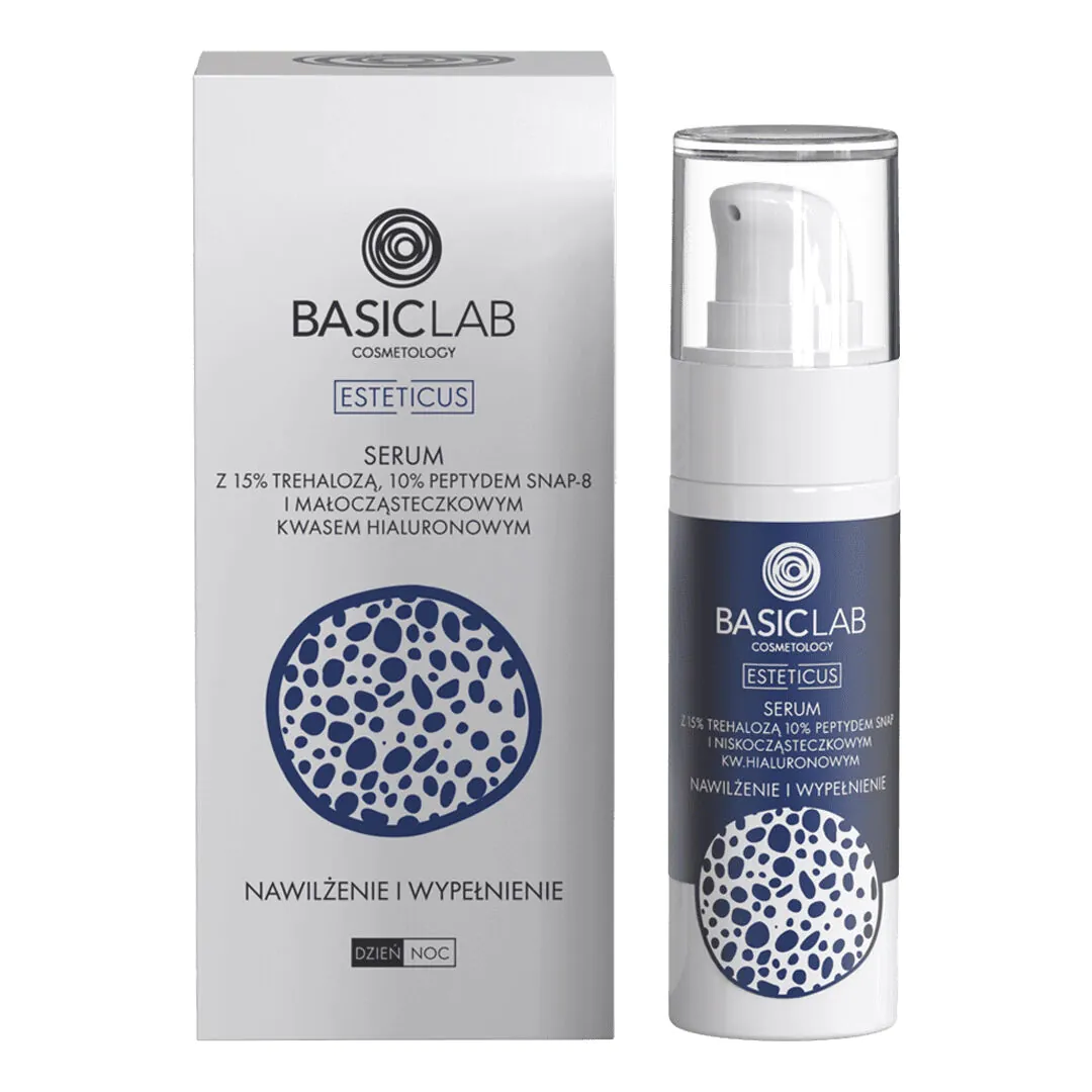 BasicLab Esteticus Serum 15% Trehaloza, 10% Peptyd Snap-8, Kwas Hialuronowy