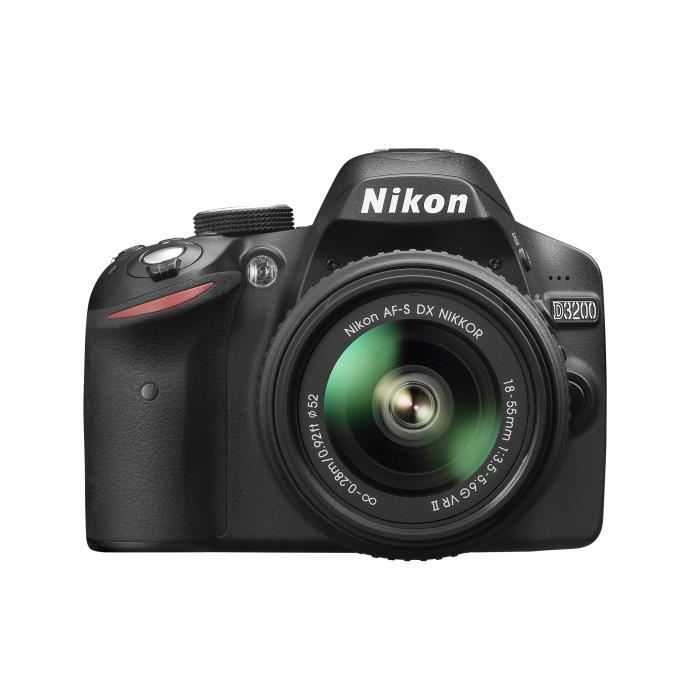 NIKON D3200 KIT + AF-S DX 18-55 VR II sort