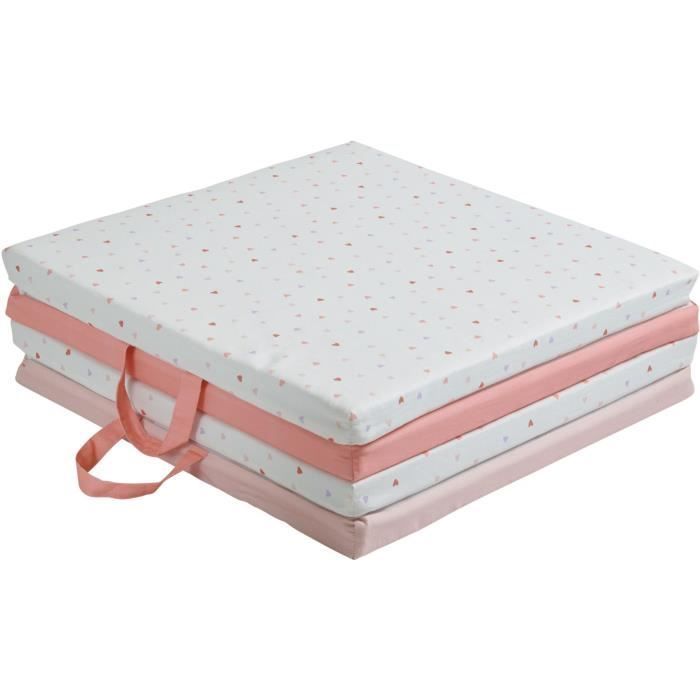 Tapis d'éveil Malin TINEO MON COEUR 3en1 - Tapis évolutif multifonction - 120x120x5 cm
