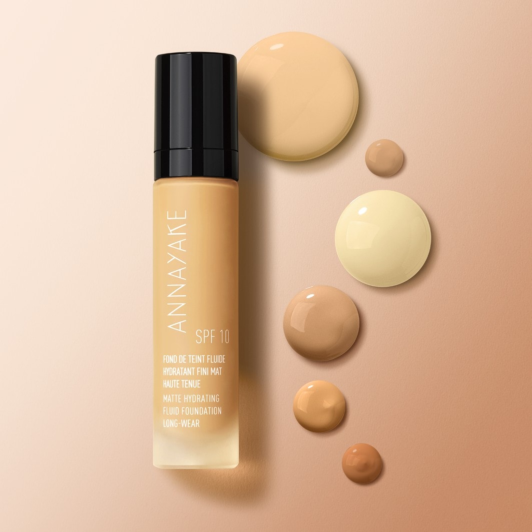 Fondotinta opacizzante Annayake, fondotinta fluido idratante a lunga tenuta, SPF 10 – 30 ml