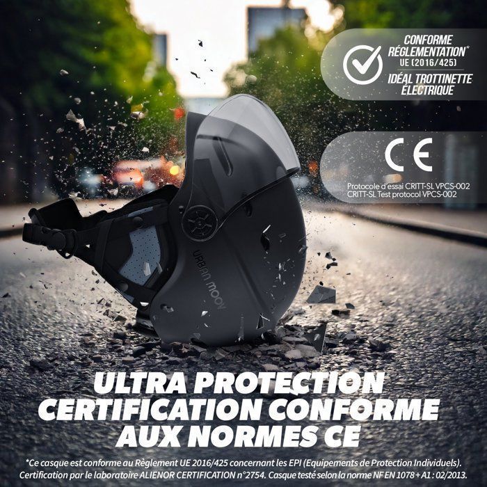 Casque de Protection - T'NB - Visor - Taille L - Visière Anti-rayures - Ventilation Optimale