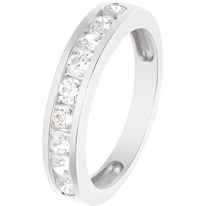 Fede nuziale in argento sterling (925) con diamante sintetico - LOVA LOLA VAN DER KEEN