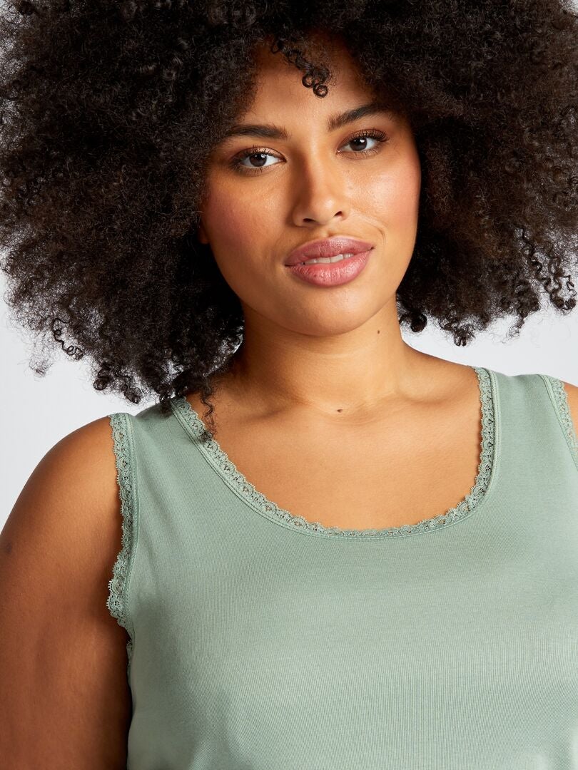 Katoenen tanktop - GROEN
