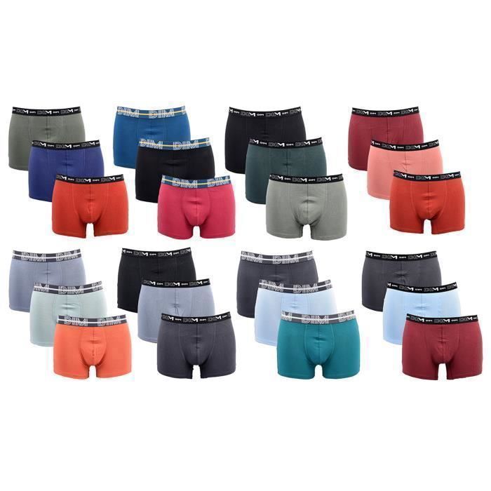 Calzoncillos bóxer de algodón elástico ultra cómodos para hombre - Pack sorpresa de 3 - DIM