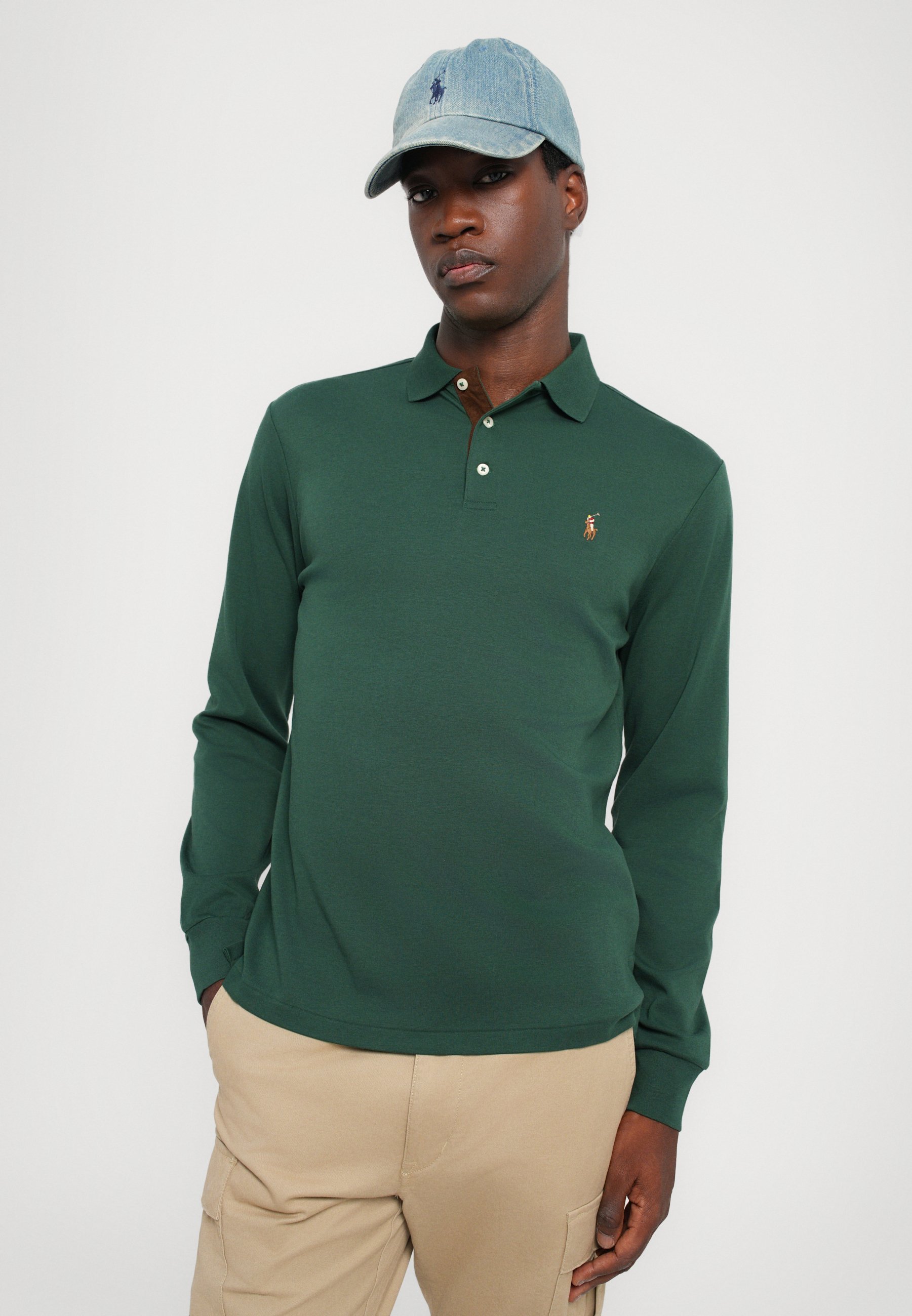 Polo Ralph Lauren shirt met lange mouwen - Polo shirt - vintage dennenhout