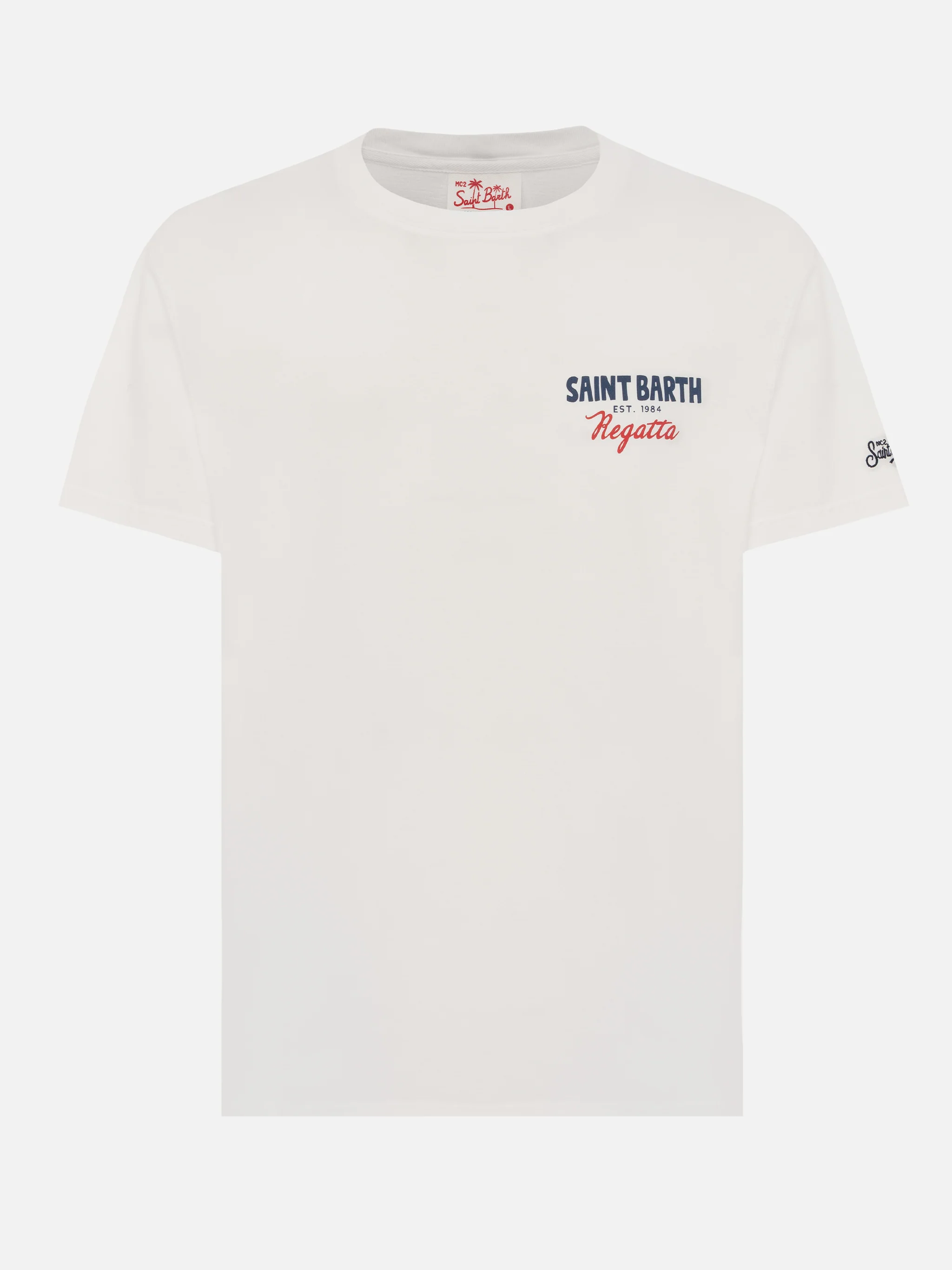 Camiseta de algodón orgánico para hombre con estampado de la Regata de San Bartolomé