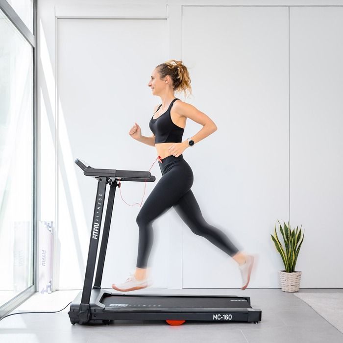 Tapis de course pliable - FITFIU Fitness MC-160C - moteur 2.0HP - max.14km/h - surface 40x102cm - ultra-compact - App et Bluetooth