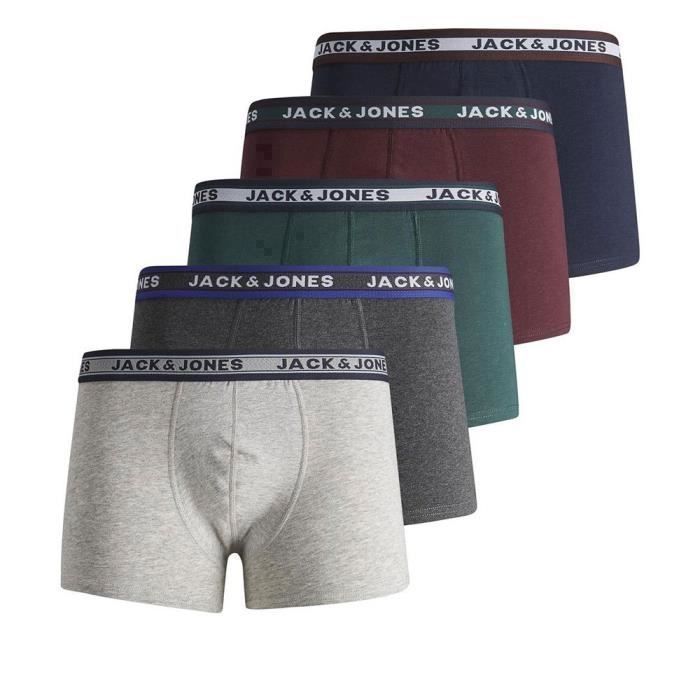 JACK&JONES JUNIOR Jacoliver boxer shorts for boys - Pack of 5 - Black - Cotton and elastane