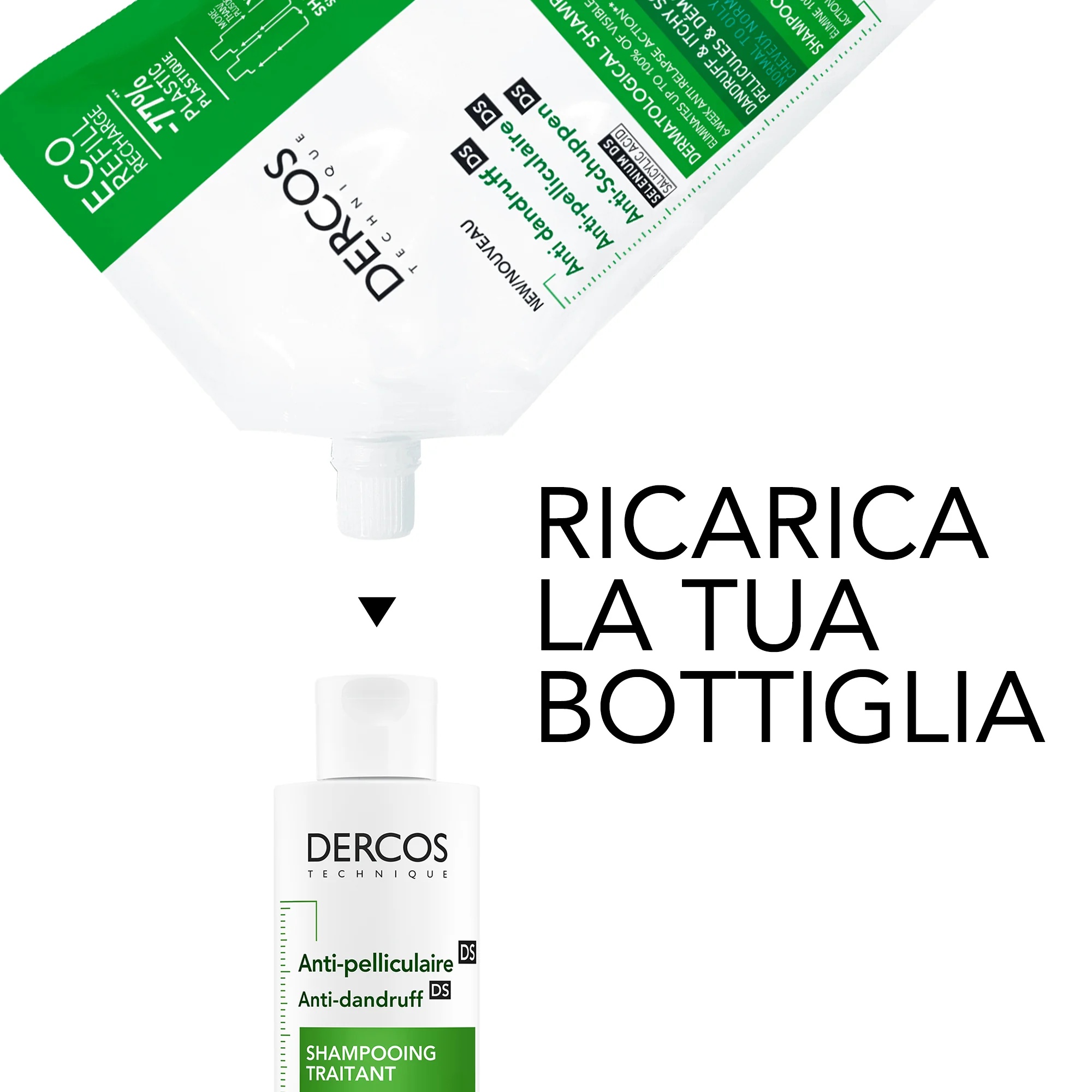 VICHY Vichy Dercos Eco anti-roosshampoo 500 ml navulling