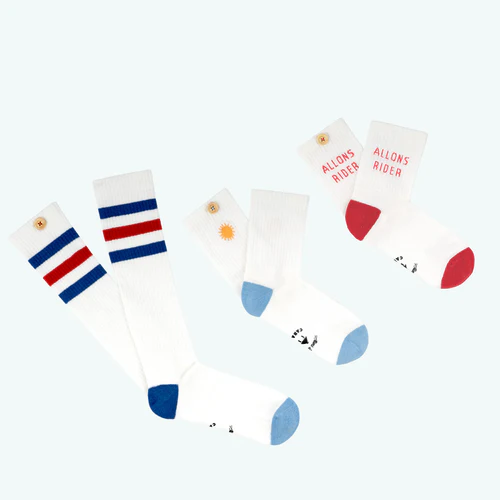 Cabaia Here Comes the Sun Socken – Let's Ride White