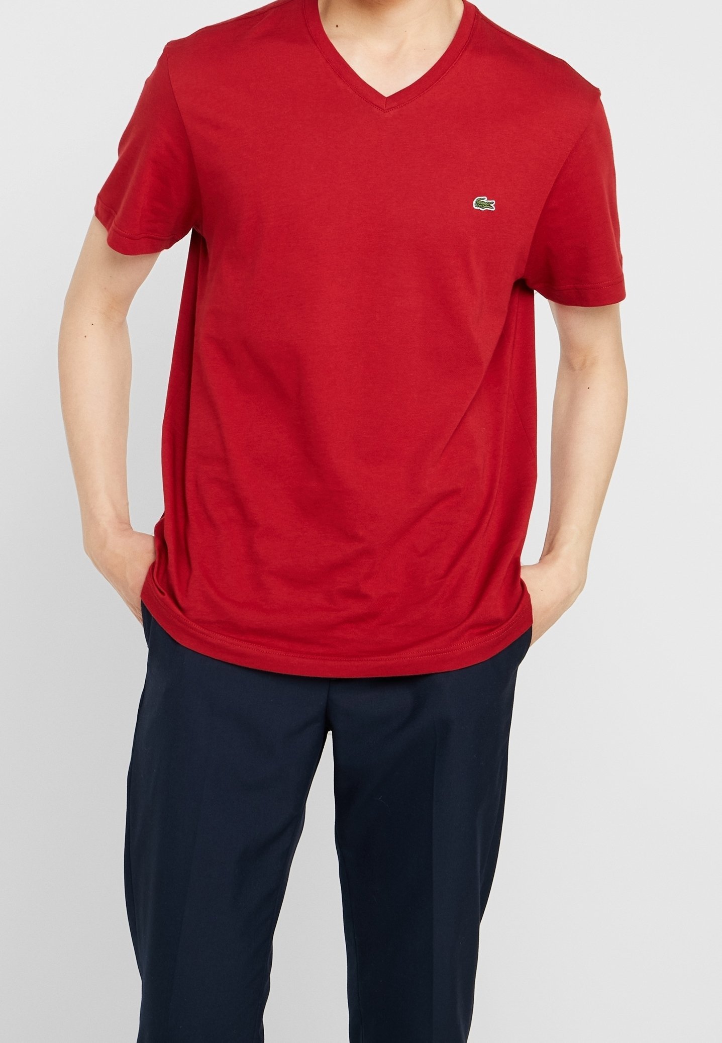 Lacoste Basic T-shirt - donkerrood
