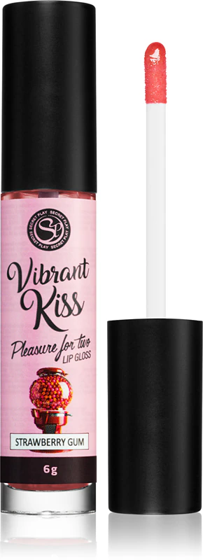 Secret Play Vibrant Kiss Strawberry Gum lipgloss met vibrerend effect