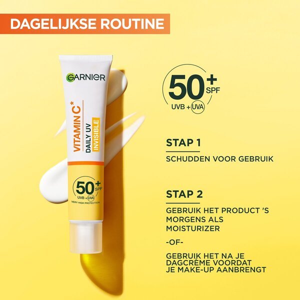 Garnier Vitamin C SPF50+ Nevidljivi antipigmentacijski dnevni UV fluid<br>40ml