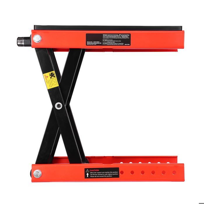 Elevador de motocicletas Duoku: gato de tijera de acero resistente para vehículos todo terreno y motocicletas todoterreno, ideal para reparaciones.