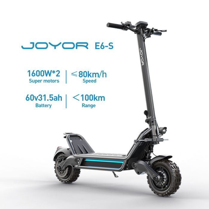 JOYOR E6-S All-Terrain Elektroroller – 11 Zoll – Zwei 1600-W-Motoren – 60-V-31,5-Ah-Akku