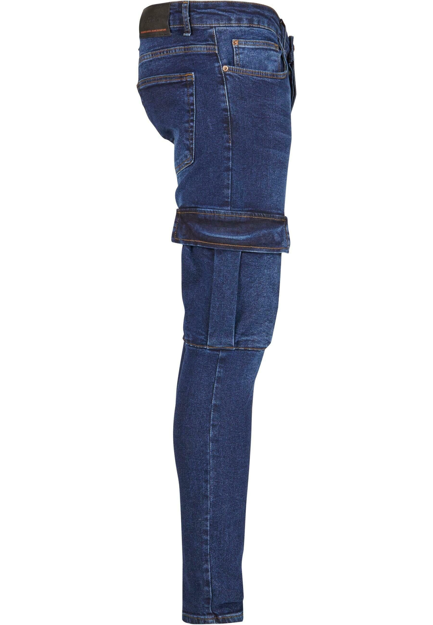 2Y Premium Jeans, schmal zulaufende Passform – blau