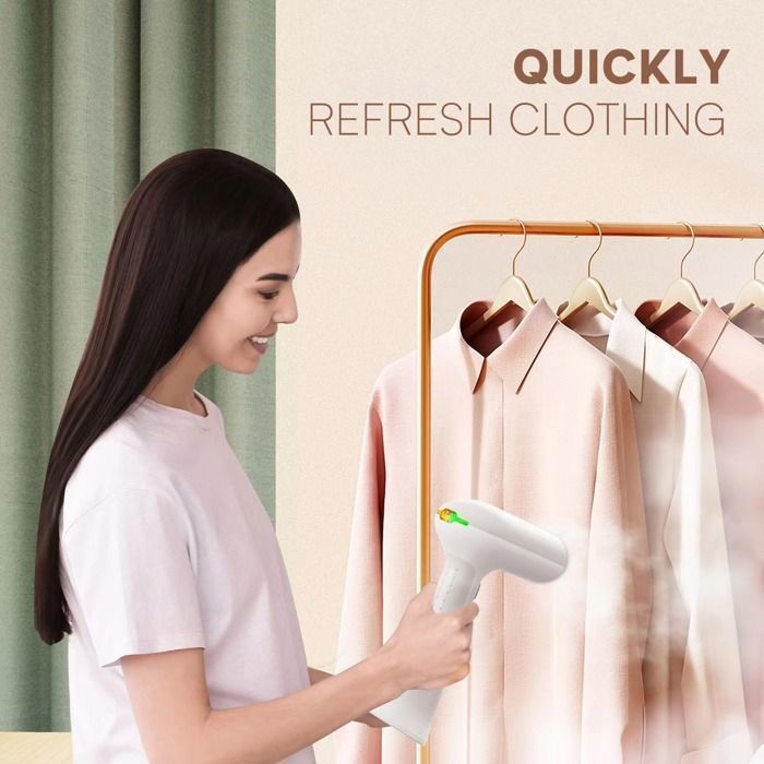 Handheld vertical garment steamer, portable garment steamer, extreme turbocharged steam up to 150°C, 20 seconds to heat up