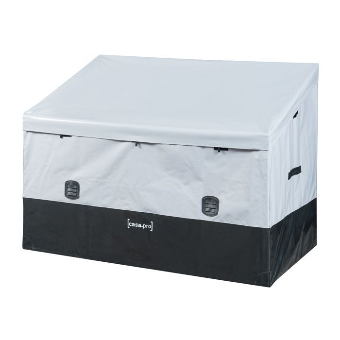 Buitenopbergbox - CASA.PRO - Alanno 850 L - Grijs - Bescherming voor alle seizoenen - Metaal en polyester