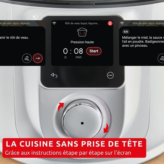 Moulinex Cookeo Infinity, freidora de aire + olla a presión, sin cuchilla mezcladora, 16 programas