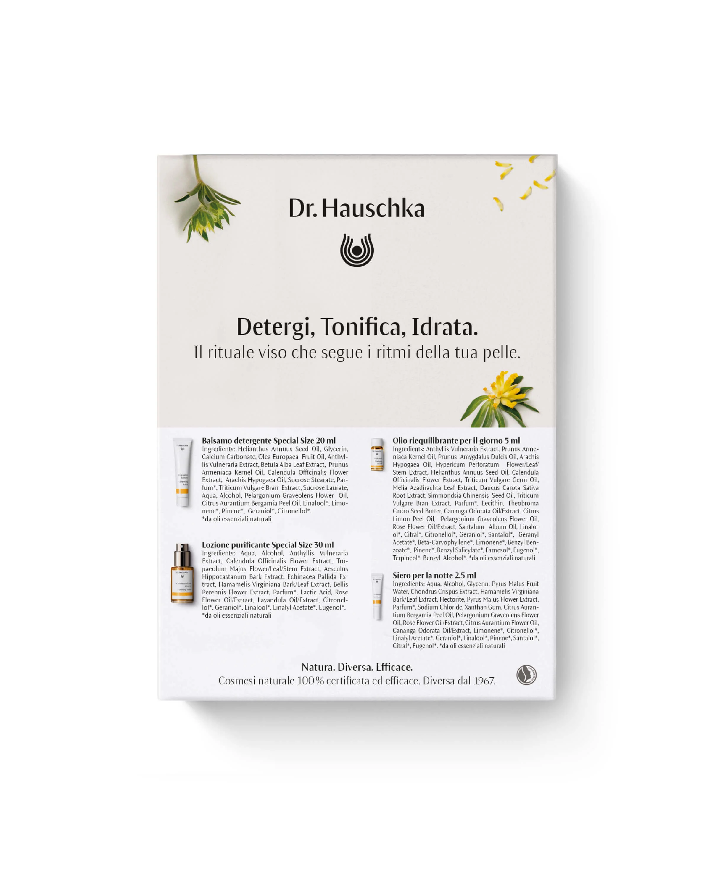 Coffret Rituale Giorno E Notte Pelle Impura - Cofanetto Antimperfezioni, Crema detergente viso, Tonico viso, Olio viso antimperfezioni, Tratt. viso notte antimperfezioni
