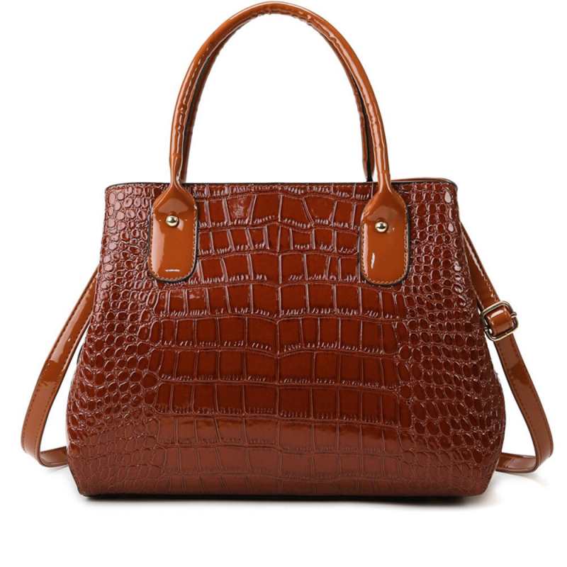 Sac à main femme en cuir de haute qualité avec motif pierre, sac bandoulière multifonctionnel