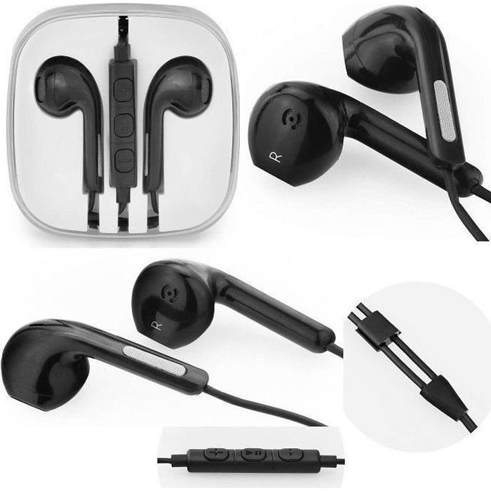 Kit mains libres - Ozzzo - Galaxy S10 - Noir - Filaire - Jack 3,5mm