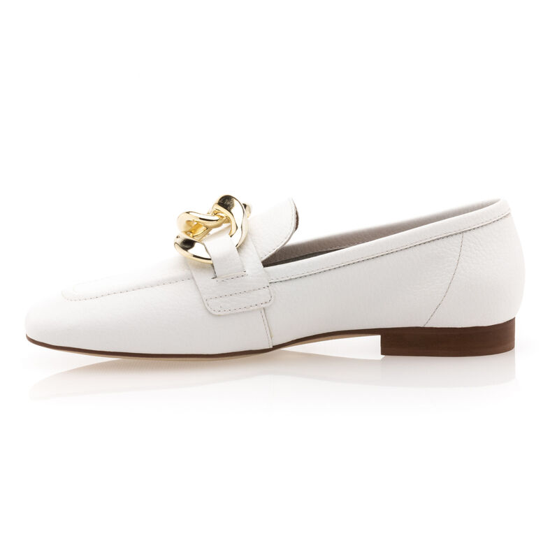 Hvite loafers/båtsko til dame
