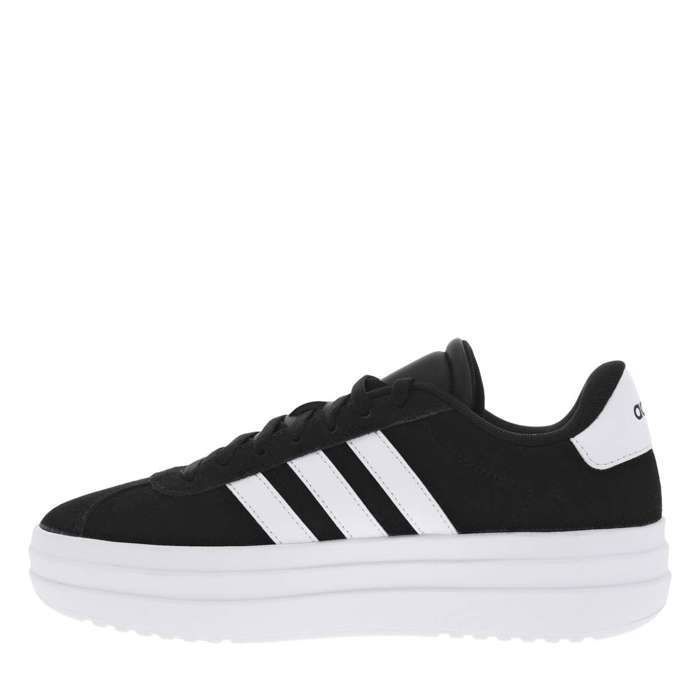 Zapatillas Adidas Vl Court Bold J para niñas, negras - Con cordones - Infantiles - Planas - Sintéticas