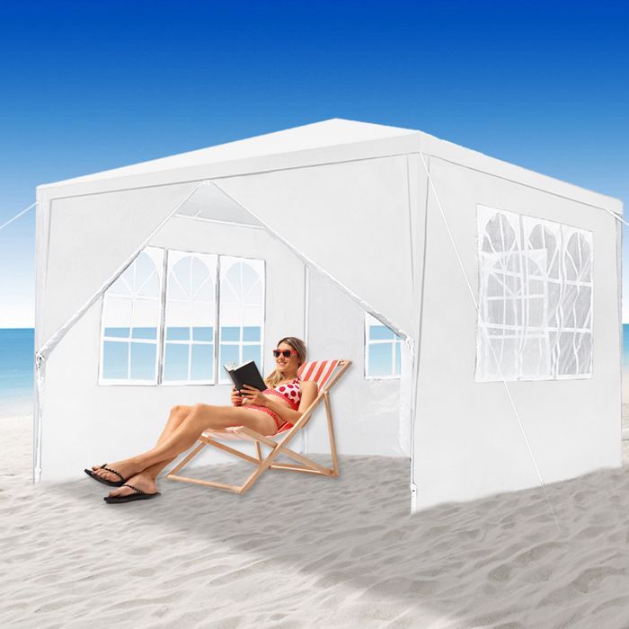 Cenador de jardín - XMTECH - 3x3m - Impermeable - Práctico - Autoportante