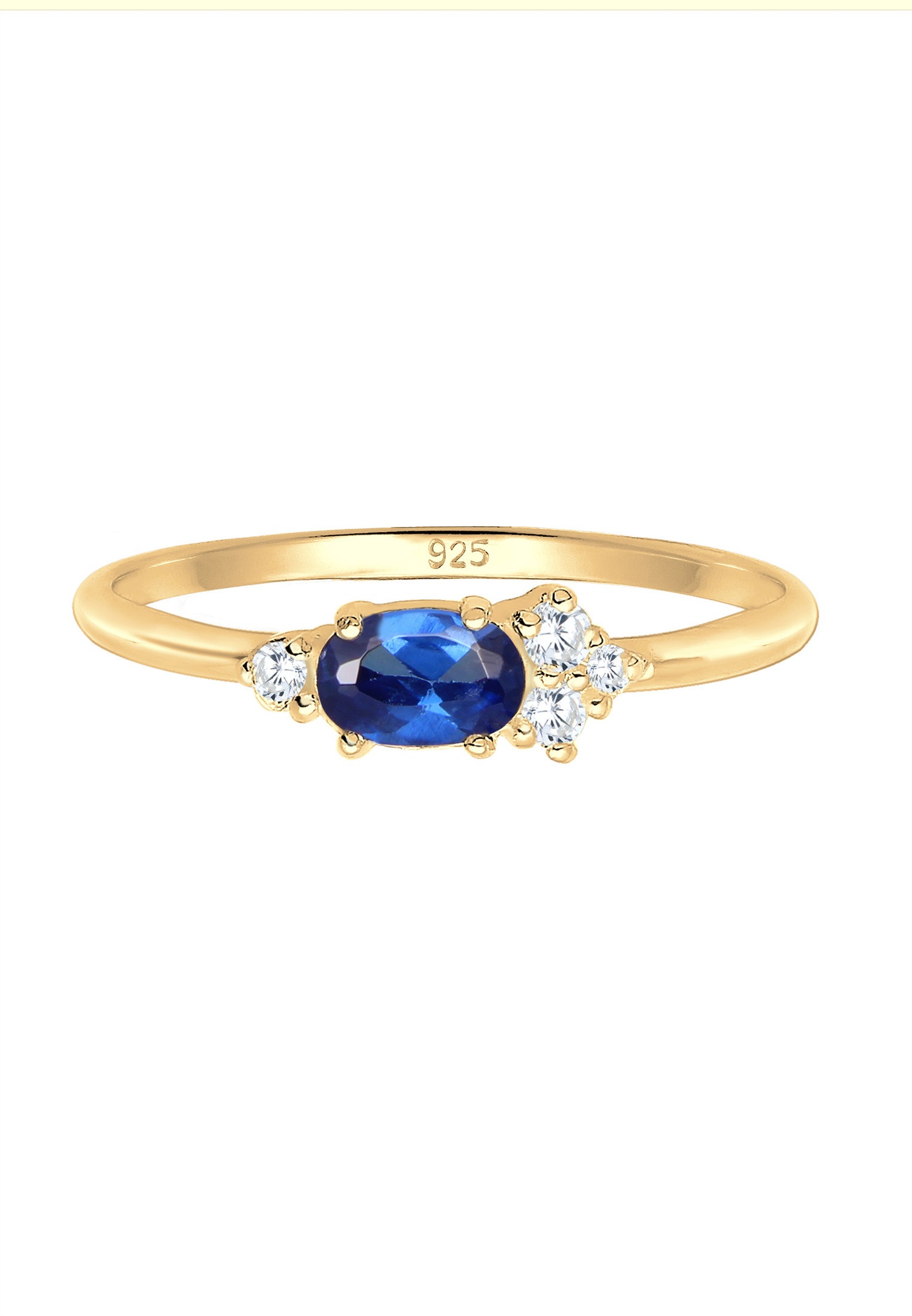 Elli PREMIUM Elli PREMIUM Bague Femmes fiançailles avec rubis synthétique et cristaux de zirconium en argent sterling 925 plaqué or