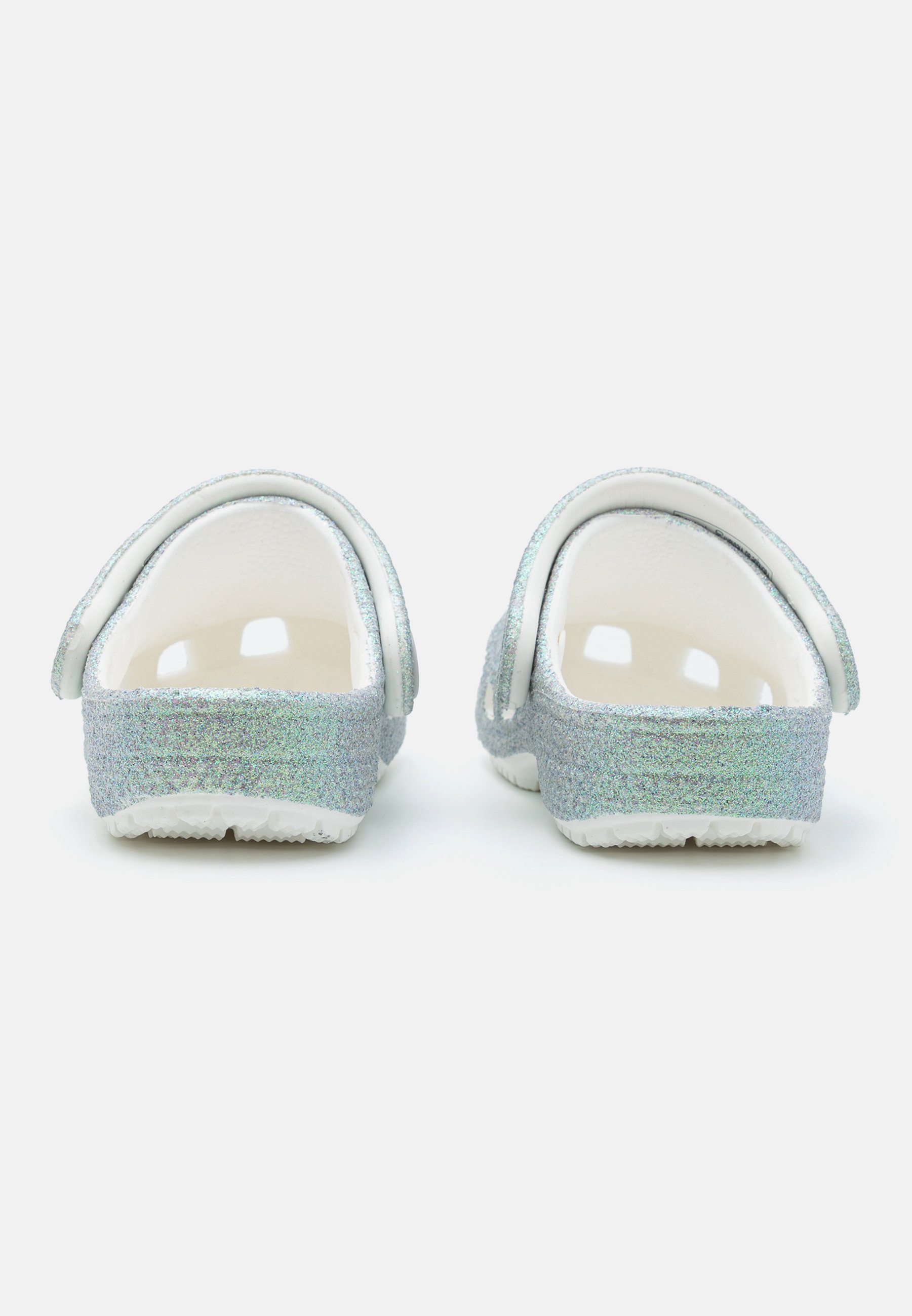 Crocs CLASSIC IRIDESCENT GLITTER UNISEXE - Mules - blanches