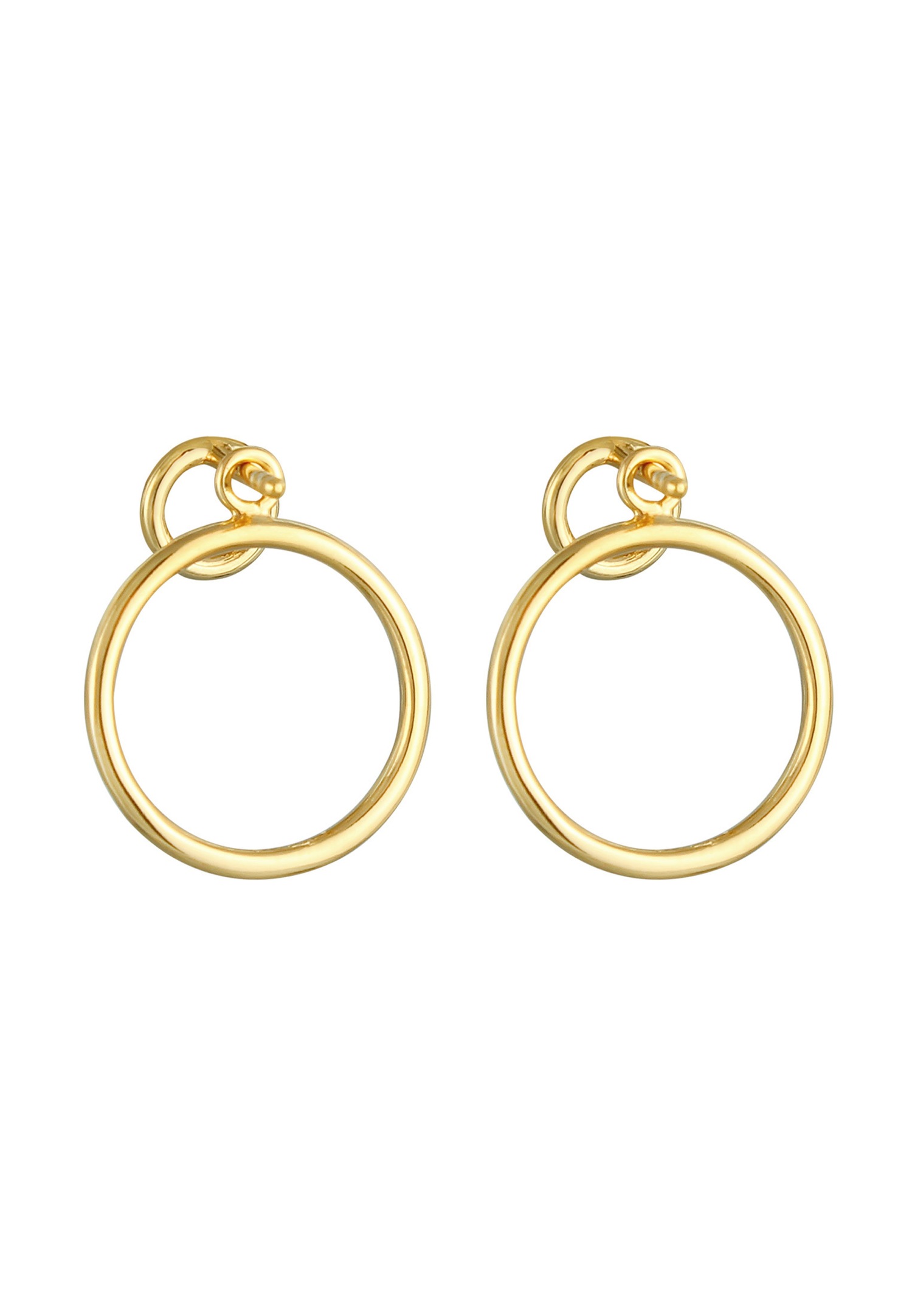 Elli Boucles d'oreilles dames Circle Rond Geo Trend en argent sterling 925
