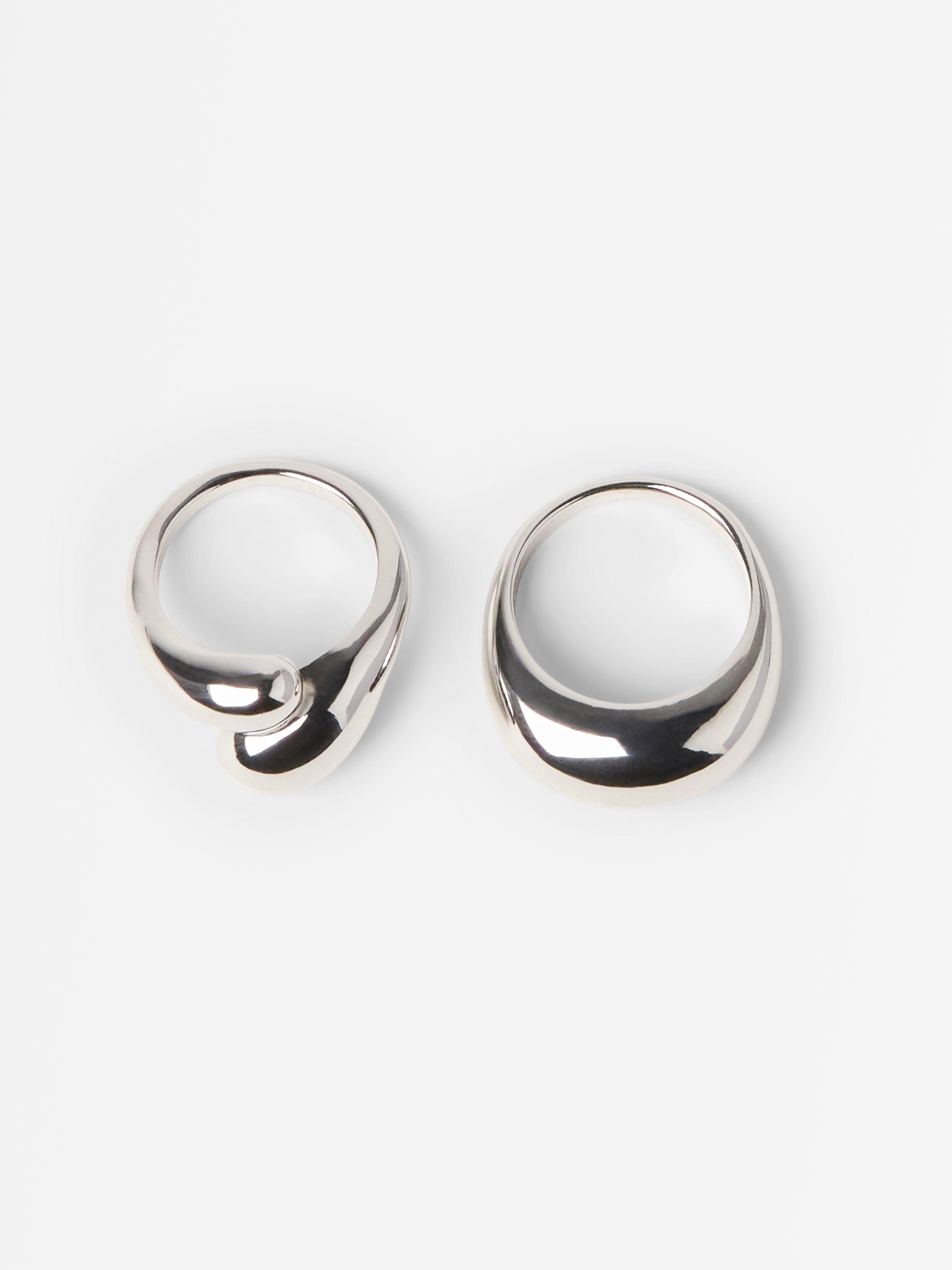 2-pack  ring Silver
