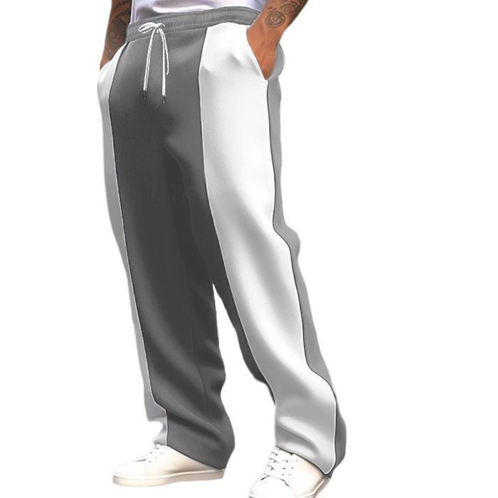 Pantalon de jogging Homme Grande Taille Pantalons de Sport Homme Respirant Casual pour Running et Fitness avec Poches - Gris